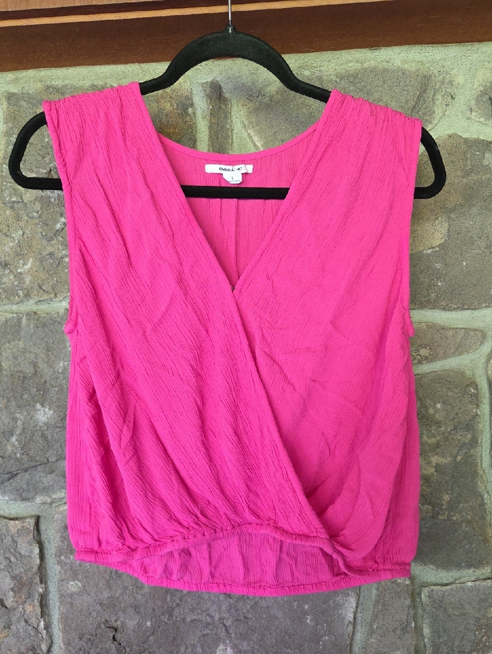 O'Neill Hot Pink Wrap-Front Sleeveless Camisole